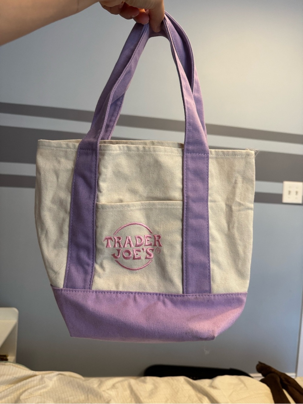 Trader Joe’s Mini Lavender Canvas Tote Bag